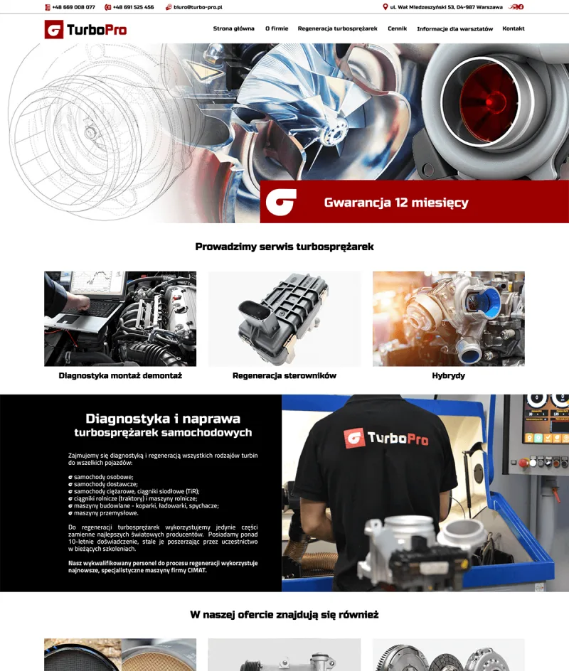 BXM Multimedia project: Turbo Pro — website preview
