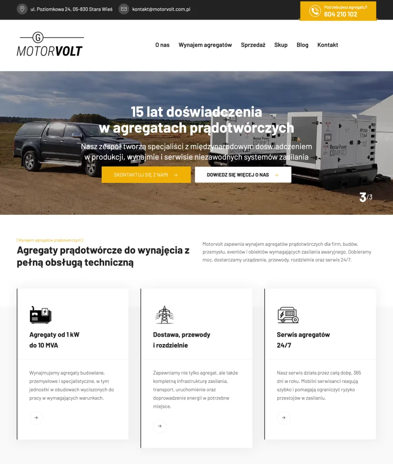 BXM Multimedia project: Motor Volt — website preview